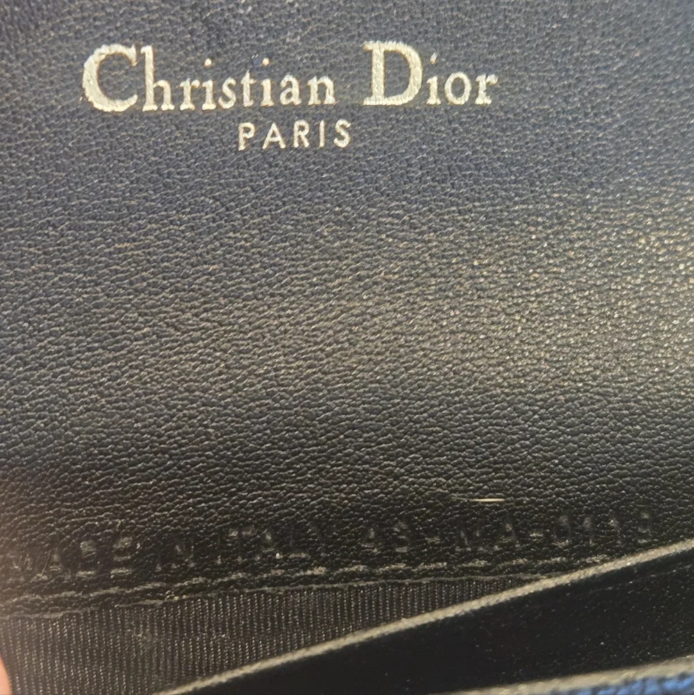 DIOR Black Saddle Bloom Card Holder